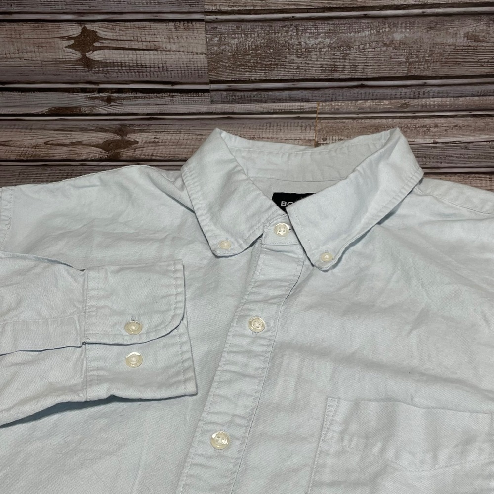 Bonobos Mens  Long Sleeve‎ Button Down Shirt Athletic Fit Light Blue XL